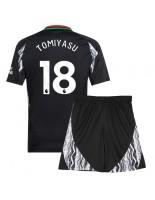 Arsenal Takehiro Tomiyasu #18 Vieraspaita Lasten 2024-25 Lyhythihainen (+ shortsit)